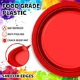 thumbnail image 3 of CC-SLZP 120 Pcs Assiettes en Plastique Rouges, Assiettes Jetables de 9 Pouces pour Fête Ensembles de Vaisselle en Plastique Robustes pour Mariage Pâques Pique-Nique BBQ (Rouge, 9 Pouces), 3 of 7