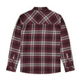 thumbnail image 5 of Hurley Men's Plaid Button-Up Flannel Shirt Color: Charcoal Heather Size: M, 5 of 5