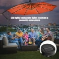 thumbnail image 4 of Costway 10' Hanging Solar LED Umbrella Patio Sun Shade Offset Market W/Base Orange, 4 of 9