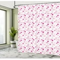 thumbnail image 4 of Ambesonne Abstract Shower Curtain, Pastel Geometric Ovals, 69"Wx84"L, Magenta Pale Pink, 4 of 4