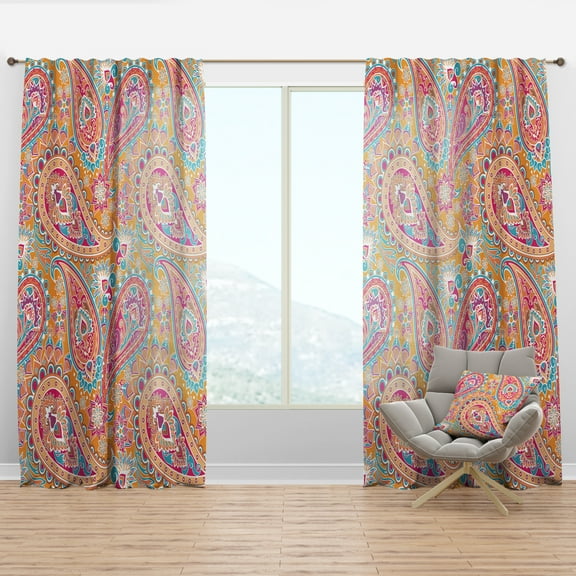 Designart 'Bird Feathers XVIII' Vintage Curtain Panel