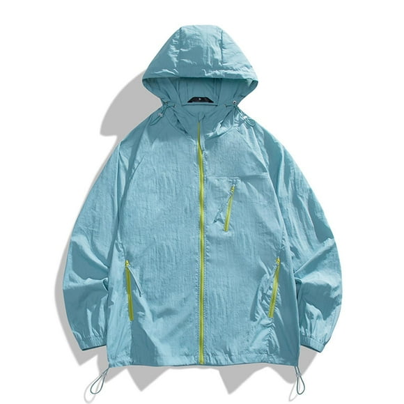 Men's Lightweight Jacket Outdoor Multi-Pocket Hiking Windbreaker, Hooded Loose Fit Sportswear Coat for Mountain Climbing Tool-Ready Casual Daily Wear