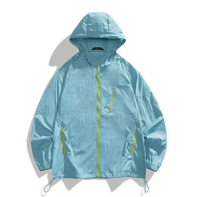 Mceream Vestes de Sport de Randonnée et de Pêche pour Hommes à Manches Longues, Décontractées, Amples, Multicolores, Grande Taille, Bleu Clair TTG