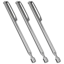 3Pcs Telescoping Magnetic Grabber Metal Extendable Magnet Pickup Tool 4.92-25.59 Inch Adjustable Magnetic Grabber Stick with Pocket Clip Magnetic Retrieval Tool for Screws