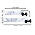 thumbnail image 3 of Adjustable Dog Bow Tie for Neck Girths Extra Large Dogs Comfortable Cotton Tuxedo Necktie Collar Boy Pets Grooming Wedding Holiday Birthday Party Cat Bow Tie White Formal Collar for Small Puppy, 3 of 9