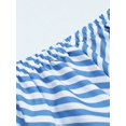 thumbnail image 7 of Blue And White Striped Halter Neck Maxi Dress For Women, 7 of 7
