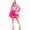 Women, variant on Halloween Princess Costume - Pink Halloween Fancy Dress Up Costume, Princess Jacket Dress with Belt & Heart Shape Bag Outfits for Halloween Cosplay Party for Fans Size: 110
