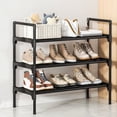 thumbnail image 2 of Zapatero de 3 niveles, zapatero largo para zapatillas y botas, zapatero independiente apilable para entrada, garaje, dormitorio o espacio pequeño., 2 of 6
