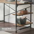 thumbnail image 4 of CubiCubi 47 x 24inch Small Computer Desk with Shelves 47 inch, Home Office Desk, Study Writing Desk, Brown, 4 of 6