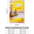 thumbnail image 2 of Poster Prints Wall Paper Art Decor Oil Painting Vintage Sailing Boat Sea Ocean Sunset 16x24 inch Photo Picture Poster for Home Bedroom Living Room Kitchen, 2 of 7