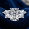 thumbnail image 4 of Pompeii 4 - 7 Ct Radiant Cut 3-Stone Diamond Engagement Ring 14k or Platinum Lab Grown, 4 of 5