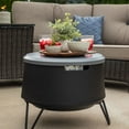 thumbnail image 2 of TIKI® Brand 21.1 Inch Huddle and Social Fire Pit Metal Tabletop Cover Gray and Gloves, 2 of 8