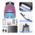 thumbnail image 5 of Daiia Pink Shark Pool Fantasy School Backpack for Men Women, Unisex Large Waterproof Bookbag Schoolbag Casual Daypack for High School/College/Teens/Travel/Work Black, 5 of 8