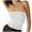 A White Tank tops for Women, variant on Women's Basic Tube Crop Tops Long Bandeau Top Solid Color Sleeveless Fitness Strapless Shirts Workout Casual Stretch Tops for Teen Girls Summer Beach Tees White