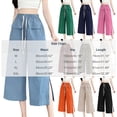 thumbnail image 3 of Lounge Pants for Womens Plus Size Fashion Solid Color Casual Trousers Elastic Waist Pants Long Pants With Pockets, 3 of 5