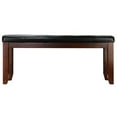 thumbnail image 2 of Cortesi Home  Mandi Tufted Black Faux Leather Dining Bench, 2 of 2