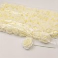 thumbnail image 1 of Cabeza de flor Artificial de rosa de PE blanca con tallo, ramo de bricolaje, decoración de fiesta de boda, suministros de álbum de recortes, 50 unids/lote por paquete, 1 of 5