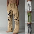 thumbnail image 3 of XINPING Khaki Pants for Men 36x31 Loose Fit Lounge Casual Pants Quick Dry Beach Pant Lightweight Jogging, Workout Trousers, 3 of 5