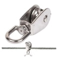 thumbnail image 1 of Single Pulley Block Heavy-Duty Wire Towing Wheel, Wire Rope Crane Pulley Versatile Rust-Proof M15/M50 Lifting Single Pulley ,Easy to Install, 1 of 6