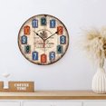 thumbnail image 4 of Reloj de pared de cocina Adepaton Silencioso Madera maciza 12.0 in Grosor Reloj de granja vintage, 4 of 6