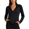 thumbnail image 2 of Gealkoca Women's UPF 50+ Lightweight Athletic Jacket Womens Workout Zip Up Slim Running Gym Jacket with Pockets Summer Sun Protection Jacket, 2 of 8