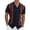 04-Blue, variant on Mens Polo Shirts Vintage Striped Knitting Short Sleeves Button Down Golf Shirts