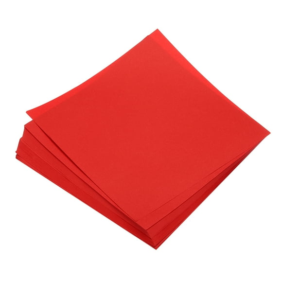 Papel de Origami Doble Cara Uxcell para Proyecto de Arte y Manualidades para Principiantes 100 Hojas Rojo Brillante 8x8 pulgadas