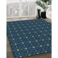 thumbnail image 3 of Ahgly Company Machine Washable Indoor Square Transitional Deep-Sea Blue Area Rugs, 3' Square, 3 of 7
