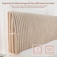 thumbnail image 4 of Cabecero camello claro cama full ajustable altura espuma ergonómico Pinmoco D-LCSF, 4 of 9