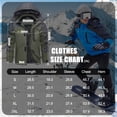 thumbnail image 6 of TACVASEN Men's Winter Waterproof Ski Jackets with Hooded Windproof Fleece Warm Snow Coat with Multi-Pockets For Hiking and Snowboarding ,Army Green,S, 6 of 7