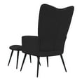 thumbnail image 5 of Relaxing Chair with Stool Black, Modern Armchair - Comfortable Foam Padded Living Room Accent Chair with Steel Frame, 24 x 27.6 x 38 inches, 5 of 9