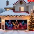 thumbnail image 3 of Virelaxpo Fluorescent Christmas Garage Door Cover with UV Light Effects - Heavy-Duty PVC Background for Holiday Decoration and Party Setup, 3 of 3