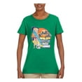 thumbnail image 2 of Wild Bobby Betty Boop Endless Summer Beach the Dog Betty Boop Womens T-Shirt, Kelly, Large, 2 of 5