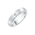 thumbnail image 1 of Diamond Wedding Band in 14K White Gold (1/10 cttw) (I-Color, SI3-I1 Clarity) (Size-5), 1 of 2
