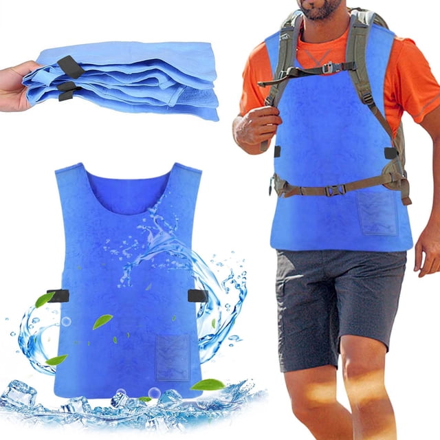 Functional Evaporative Vest for Outdoor Sports and Hot Weather Activities with Adjustable Lightweight Design