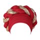 thumbnail image 1 of Hijab turbante affricano para mujer, para la cabeza, gorro plisado, cubierta cabello , bufanda para la cabeza, sombrero para , ROJO BLESIY turbante africano, 1 of 6