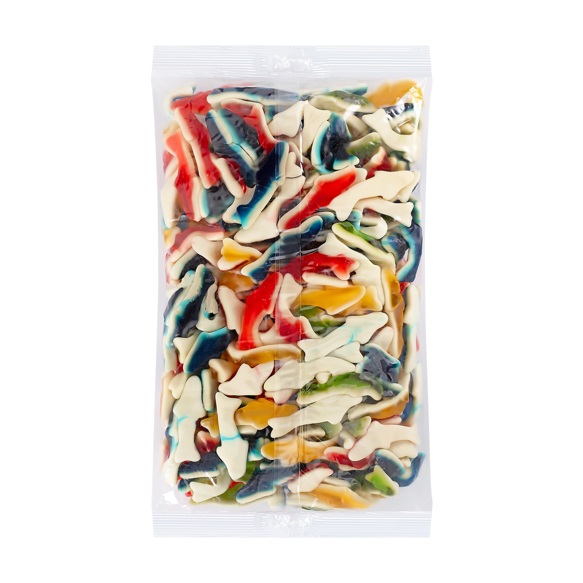 Kervan Candy Bebeto Assorted Color Sharks - Fruity, Soft & Sweet Gummy Candy Bulk for Kids, Gift Snacks and Parties - Assorted Color Sharks Gummies Party Size Bag (5 lbs)