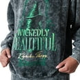 thumbnail image 3 of Wicked Elphaba Wickedly Beautiful Women's Mineral Wash Crew Neck Long Sleeve Sweatshirt-Large, 3 of 3