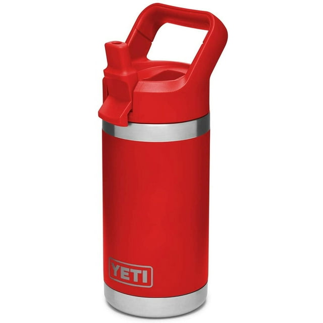 YETI Rambler Jr. 12 oz Kids Bottle, with Straw Cap, Canyon Red