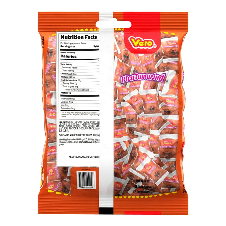 Vero Mexican Pack PicaTamarind Sweet and Spicy Chewy Candy, 100