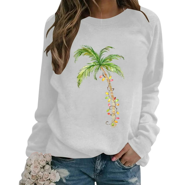 Rkxzts Hauts pour Femmes en Liquidation, Chandail de Mode pour Femmes, Blouses à Manches Longues et Col Rond, Hauts en Tricot/blanc, (L)