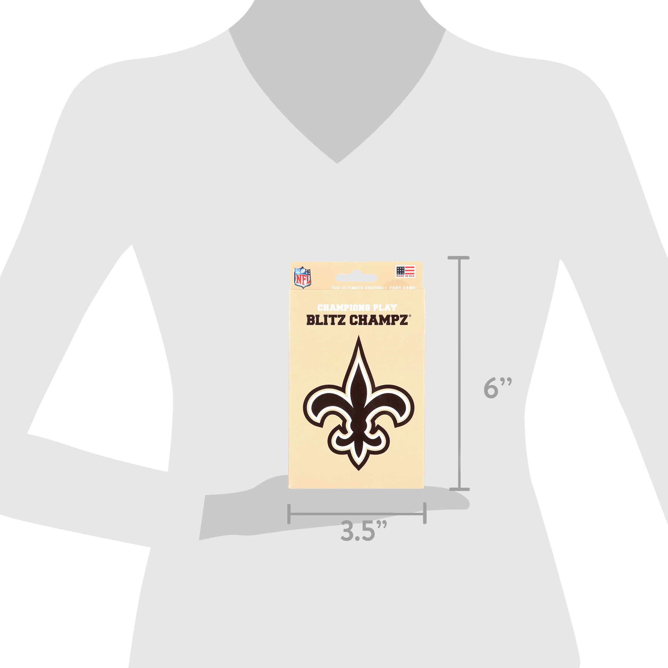 Blitz Champz New Orleans Saints Card Game, Family Game for Adults & Kids, Easy-To-Learn Party Game
