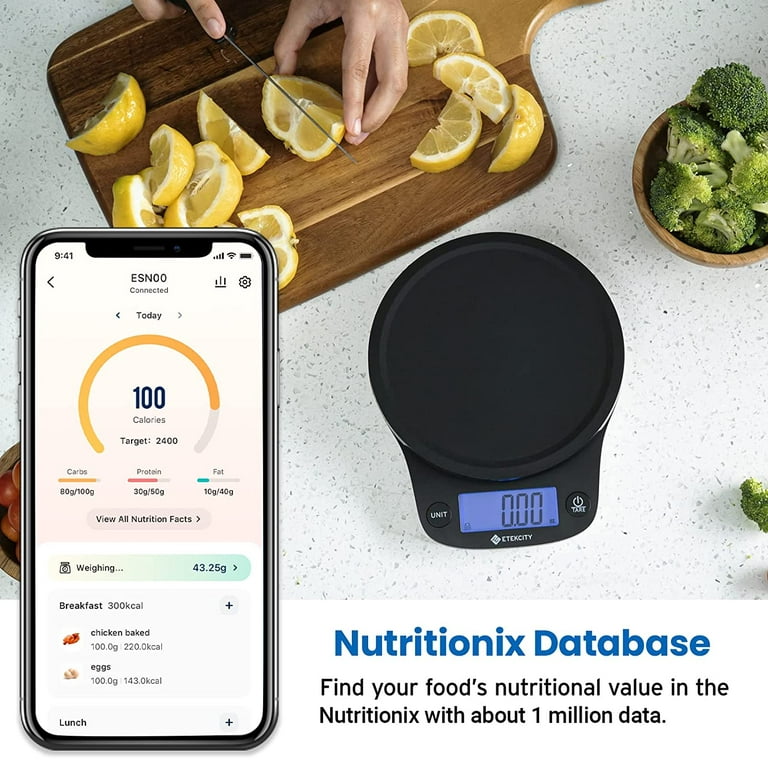 CUBITT Smart Kitchen Scale, Bluetooth Food Scale with Nutritional  Calculator for Keto, Macro and Calorie, Digital Grams and Oz for Weight  Loss