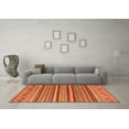 thumbnail image 3 of Ahgly Company Indoor Rectangle Oriental Orange Modern Area Rugs, 7' x 10', 3 of 4