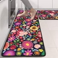 thumbnail image 2 of Kitchen Rugs Sets Of 2,Pioneer Flower Floral Print Pattern Anti Fatigue Kitchen Mat Rugs Non Slip Washable,Decorative Kitchen Floor Mats for Kitchen,Sink,Laundry,17"x47"+17"x47", 2 of 5