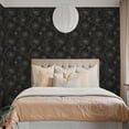 thumbnail image 6 of Tempaper Black & Metallic Gold Peonies Peel and Stick Wallpaper, 20.5" x 16.5', 6 of 9