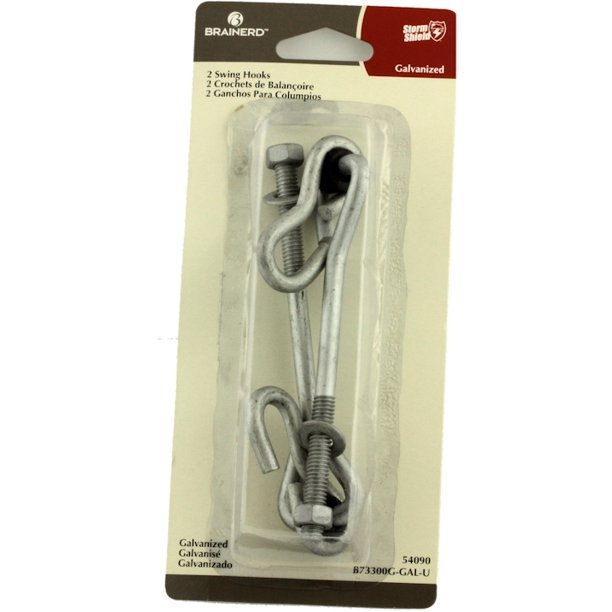 (10 Pack) Porch or Playground Swing Hooks Pair Galvanized B73300GGAL