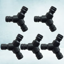 Niceauty 5Pcs Three Way Hose Splitter Y Shape for Water Pipe Extension Black