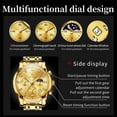 thumbnail image 6 of OLEVS Watches for Men, Mens Watches Gifts for Men Chronograph Analog Quartz Luxury Casual Classic Diamond Waterproof Luminous Gold Stainless Steel Reloj para Hombre, 6 of 12
