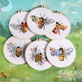 thumbnail image 3 of Wmool Bees Embroidery Kits DIY Cross Stitch Starter Craft Kits for Adults !ш, 3 of 8